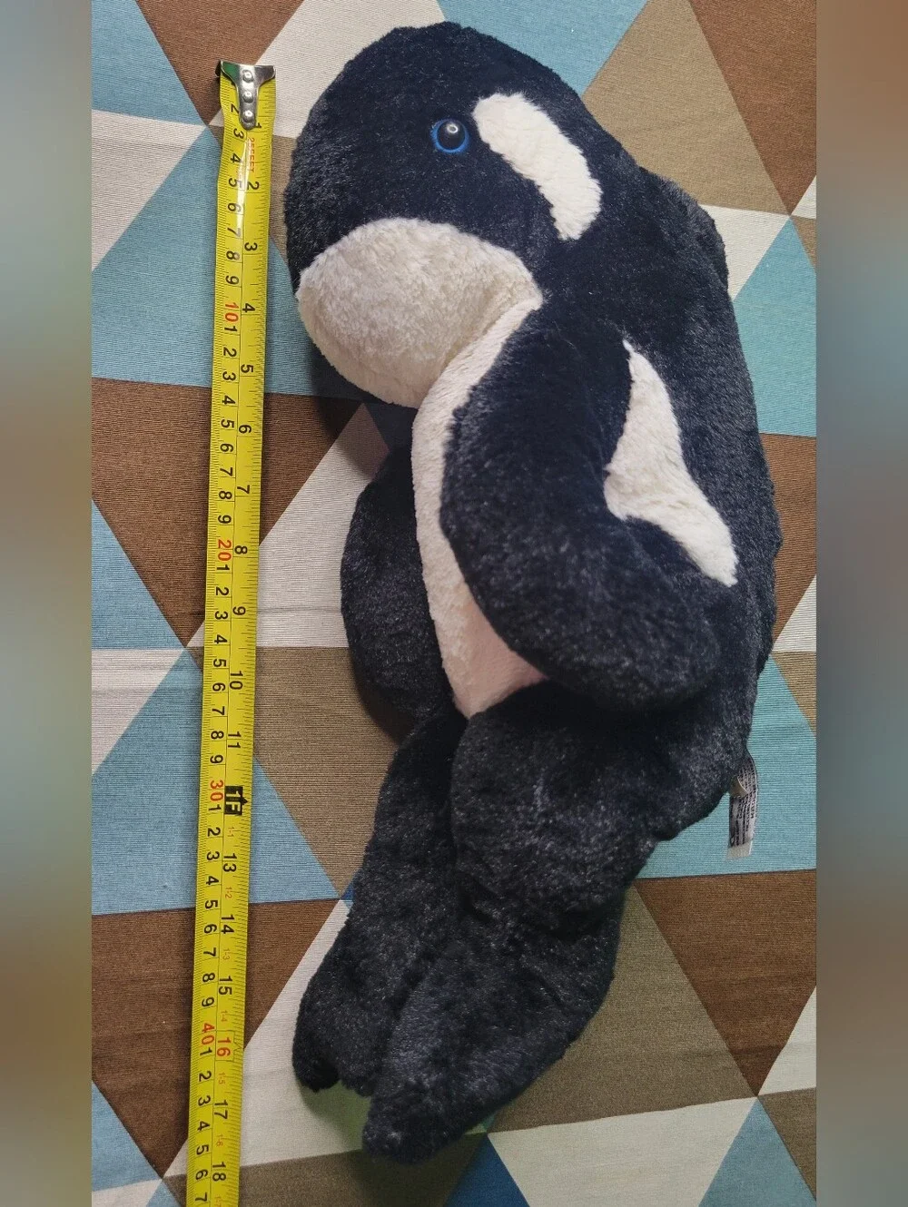 Vintage 2001 The Bear Factory Plush Orca Legs Killer Whale Stuffed Animal Soft